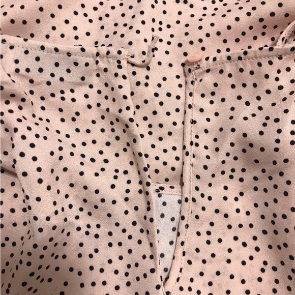 Halogen Pink Smoke Dot Print Blouse - Picture 4 of 7